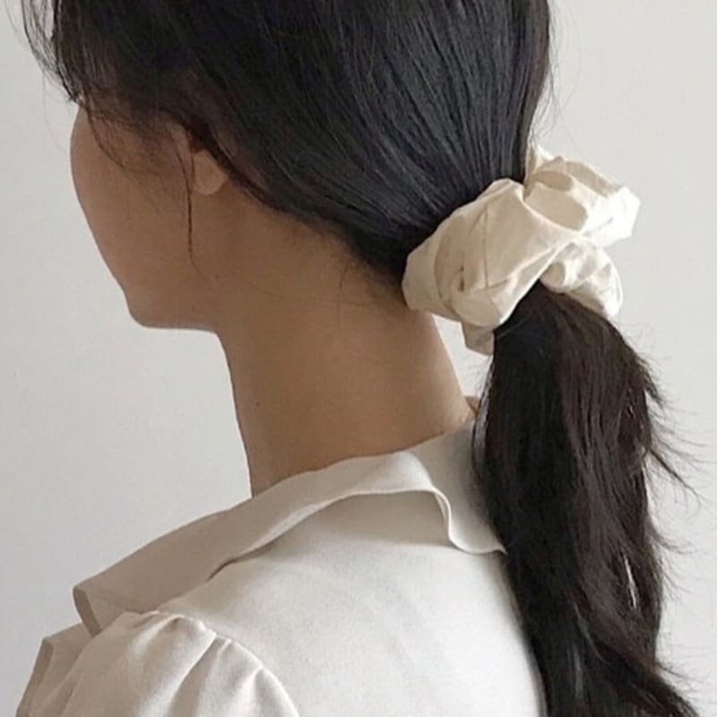 весло Винтажная рубашка Скранчи [Белый] White brown Mayfashion