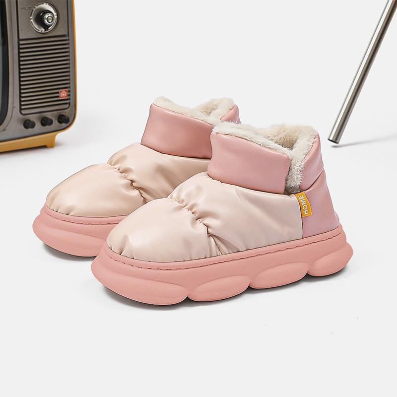 Хлопковые тапочки. Хлопковая обувь на толстой подошве. 36-37 розовый Gtime Shoes