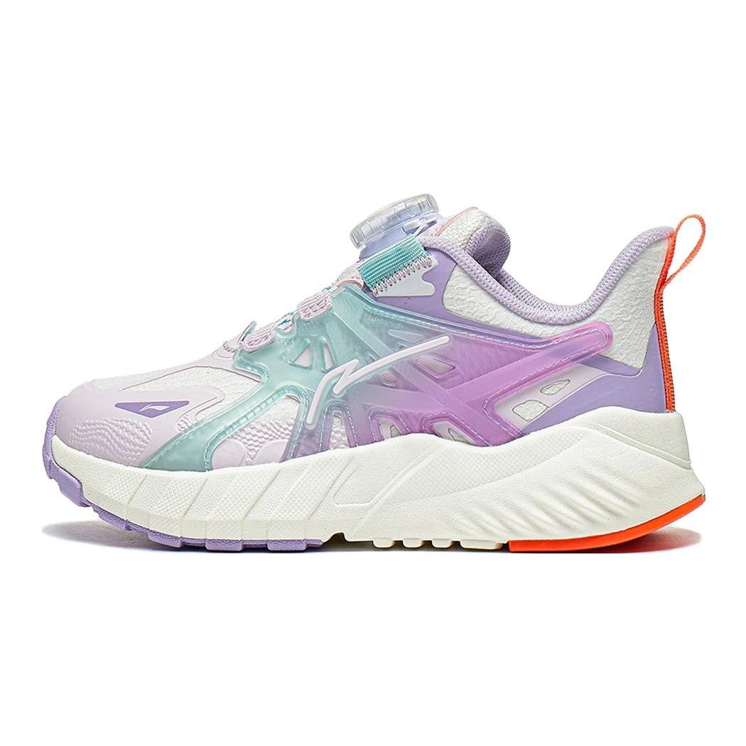 Li Ning Kids Flash Shadow V6 удобные амортизирующие прочные низкие кроссовки для бега детские кроссовки фиолетовые белые YKNT112-4 26 white Li-Ning