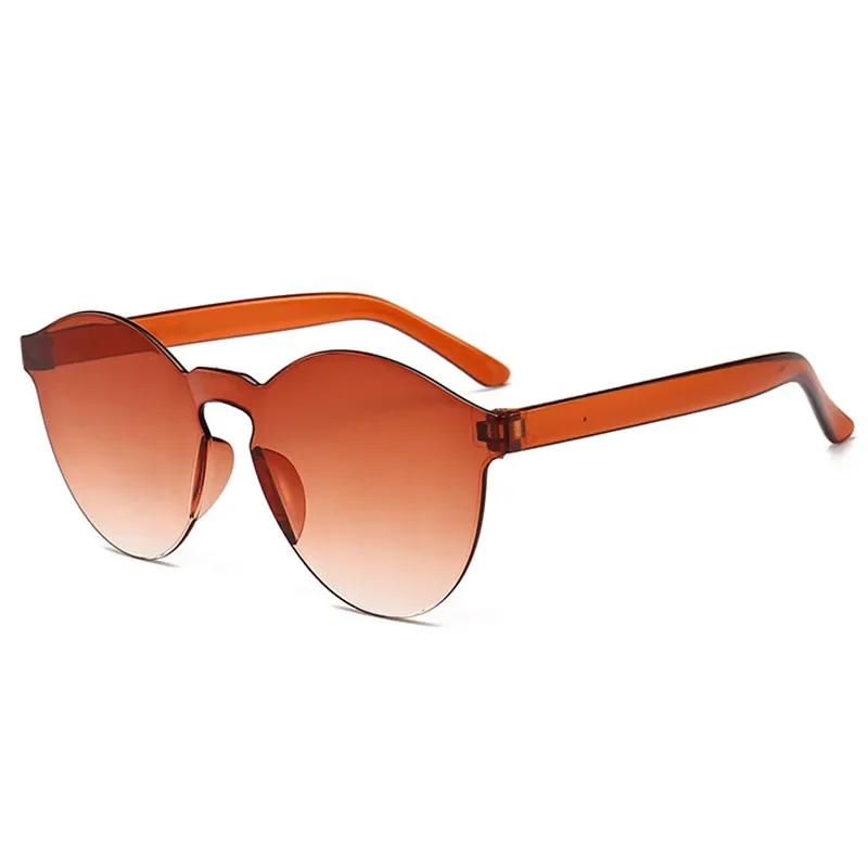 Women Sunglasses Clear Color Luxury Design Candy Eyeglasses Vintage Sun Glasses brown Fashion Glasses M