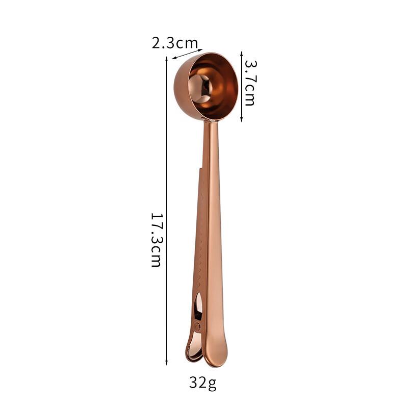 Кофейная мерная ложка из нержавеющей стали с зажимом для пакета brown JDST online