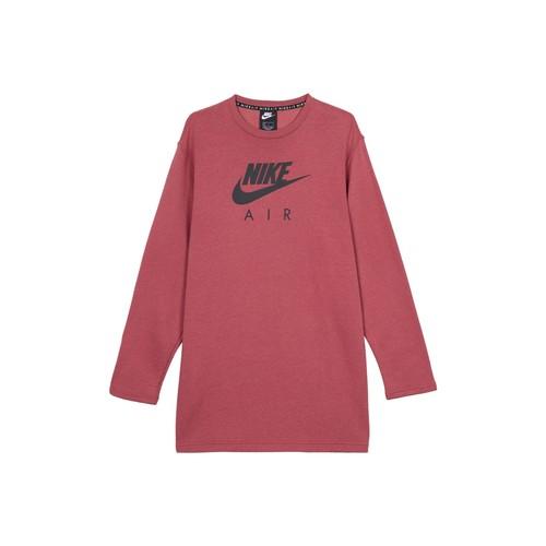 Женский повседневный толстый худи средней длины Nike с флисовой подкладкой, красный EU L красный