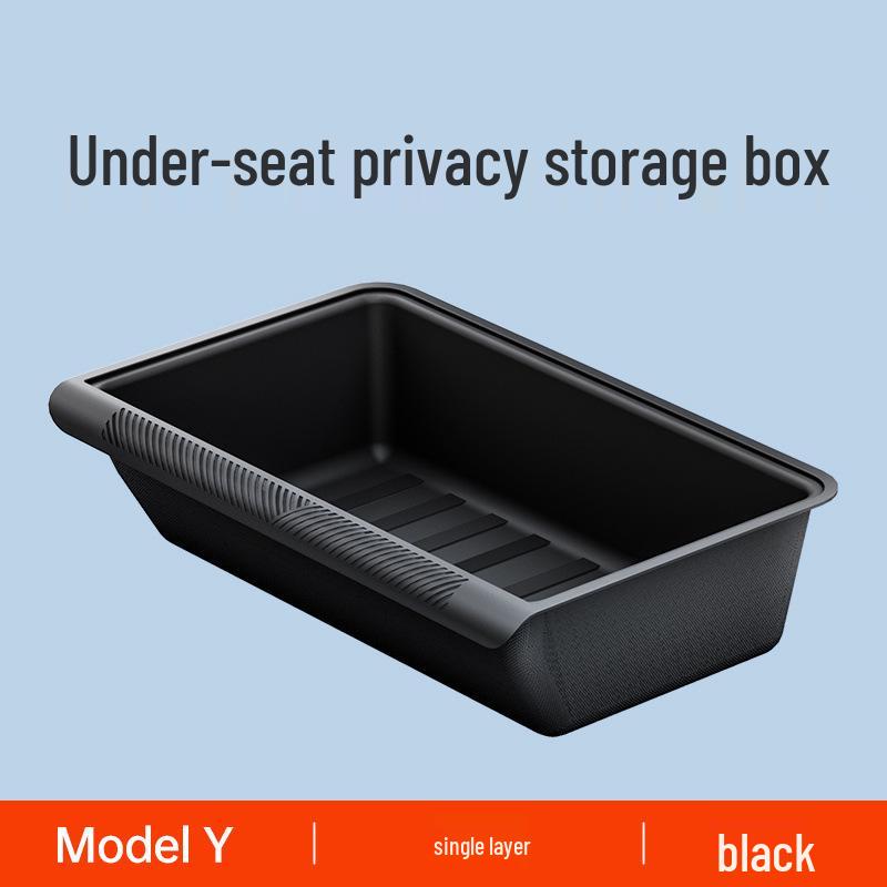 Compatible Under-Seat Storage Organizer for Tesla Model Y (Rear Row) Compatible with refreshed Model Y black GearUp AutoMoto