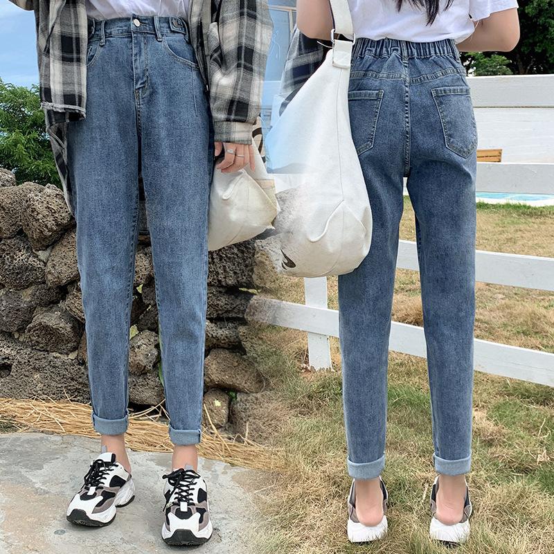 Новые джинсы для женщин Harlan эластичный пояс Daddy Pants Высокая талия Radish Stretch S синий WomApparel