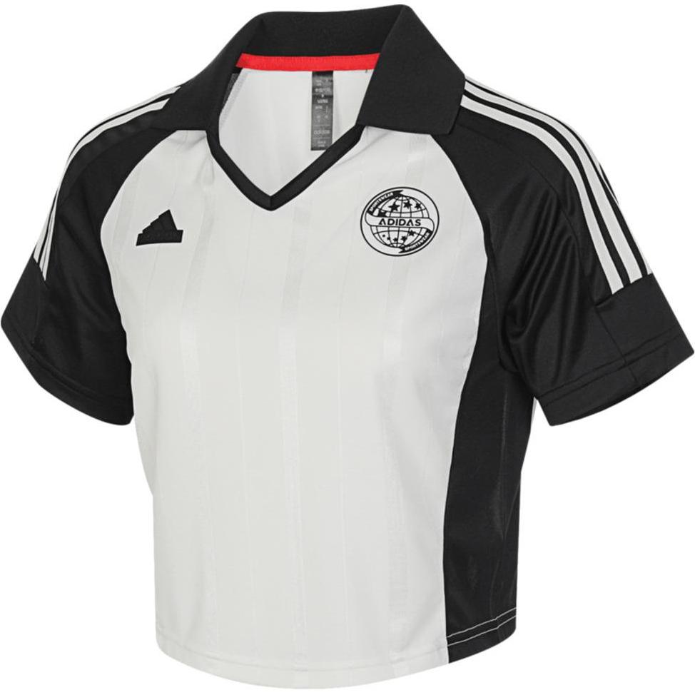Adidas Рубашка поло с цветными буквами, женская, белая, JC8641 2XL white