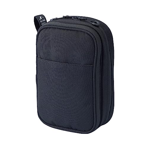 Сумка для гаджетов LIHIT LAB, двойная, 5 x 3,6 x 8,5, черная (А7765-24) black Omi Japan Products