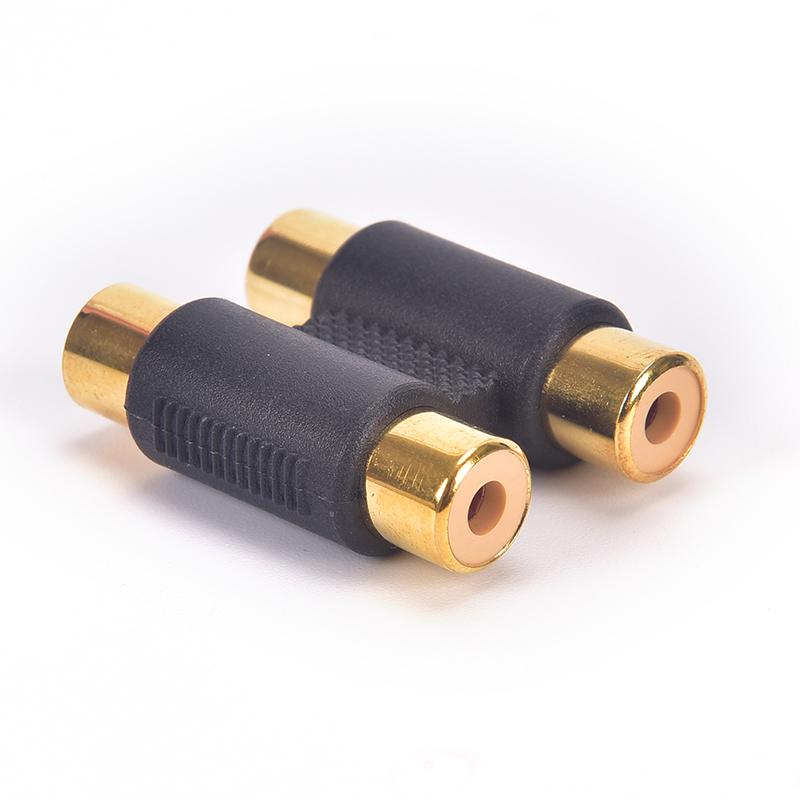 Двойной 2 X Rca Phono Coupler Female To Female Audio Video Connector Adapter Gold gray Supply Made