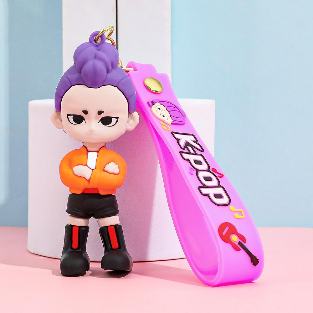 Аниме Фильм K-pop Охотники на демонов Девушки Нелепые Брелоки 3D Стерео Кукла Милый Тигр Экшн Модель Игрушка Коллекция Подарки pink Artily