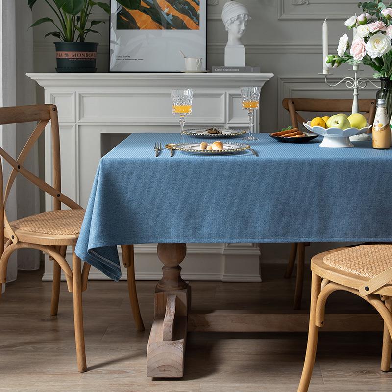 Thickened Polyester Cotton Imitation Cotton And Linen Modern Simple Solid Color Tablecloth Rectangular Coffee Table Tablecloth Dining Table Cloth 135x135 gray More Car Parts