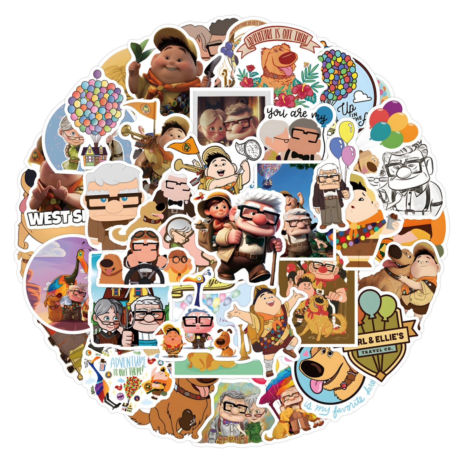 50 Стикеры-дудлы Pixar Up Pixar Up Скутер Ноутбук DIY Стикеры black Car beautiful stickers