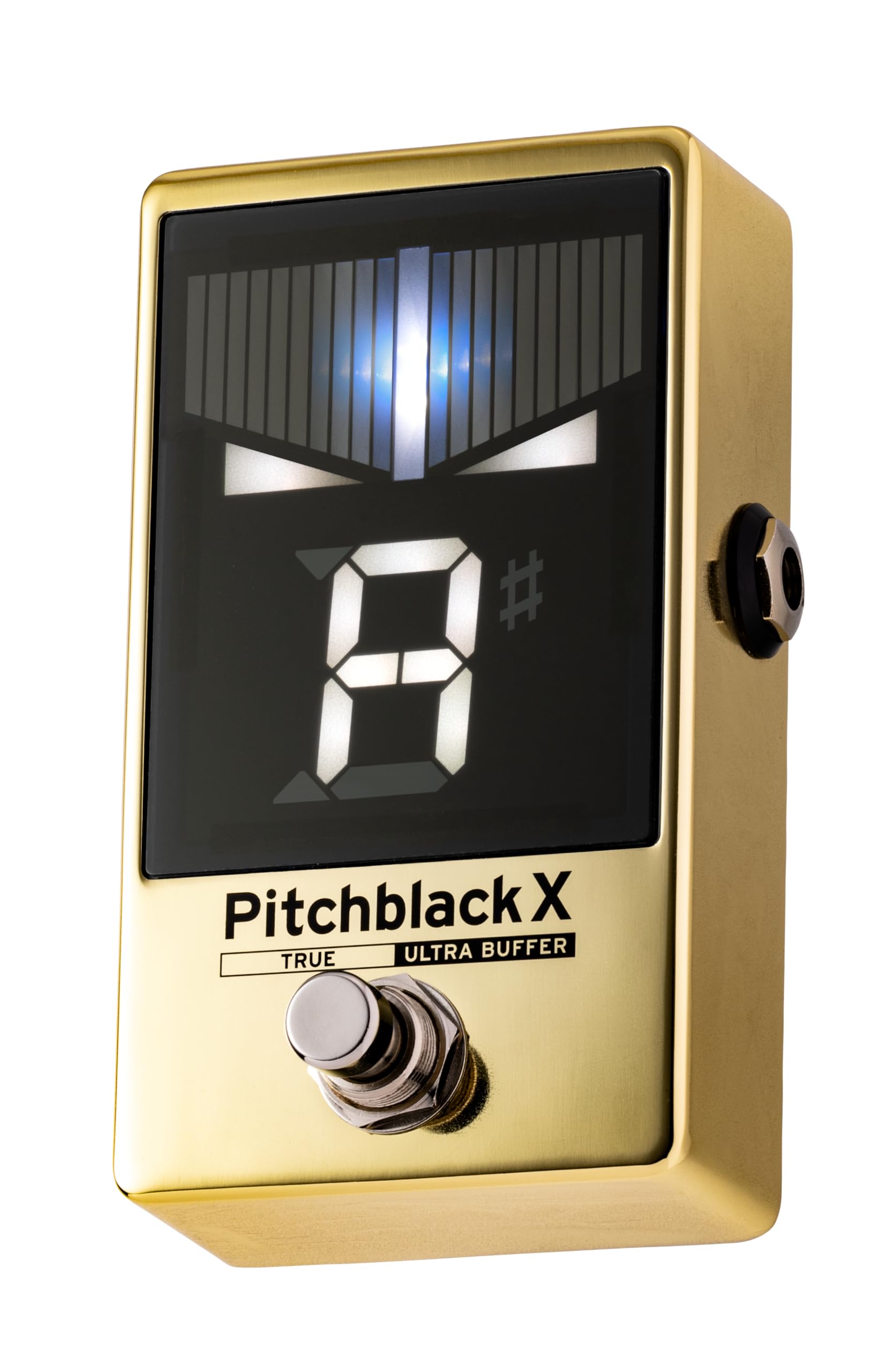 KORG Pitchblack X Педальный тюнер для ограниченной серии Cent High Ultra True DC Strobe Золотой Гитара/Бас, Цвет, Точность ±0.1, Буфер, Байпас, Выход, Настройка, золотой