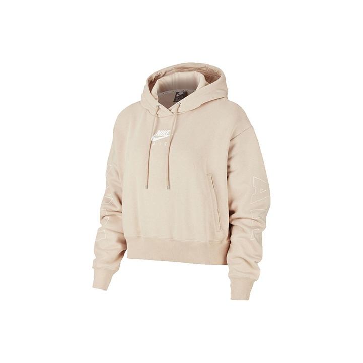 Укороченная женская толстовка с капюшоном Nike Air Fleece BB, розовая CJ3083-287 L white
