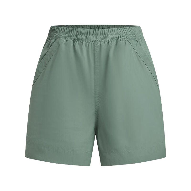Under Armour Woven Breathable Versatile Running Fitness Shorts Women shorts Green 1389667-348 S gray