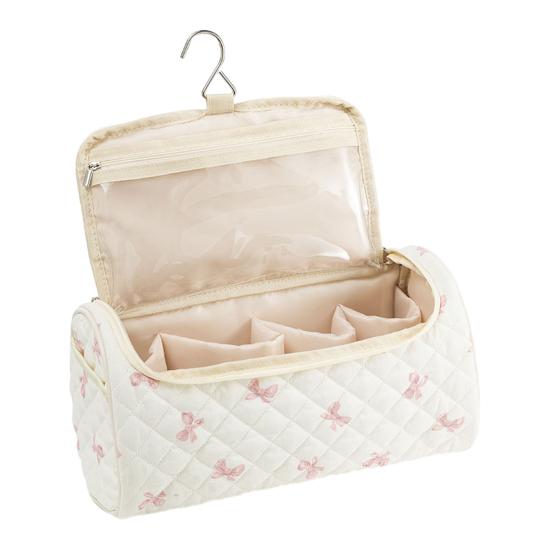 Travel Hair Dryer Bag Quilted Hair Dryer Pouch with Hook Portable Padded Hair Tools Organizer for Hair Dryer And white EonX