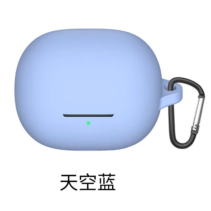 Для Xiaomibuds 4 pro защитный чехол для наушников, силиконовый чехол, милый чехол, сиамский силиконовый одноцветный чехол для Xiaomibuds 4 pro небесно-голубой DuoDuo Digital Accessories