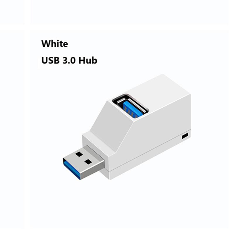 USB 3-портовый хаб с прямым подключением - USB3.0/2.0 Мини Портативный Разветвитель white GadgetGrip