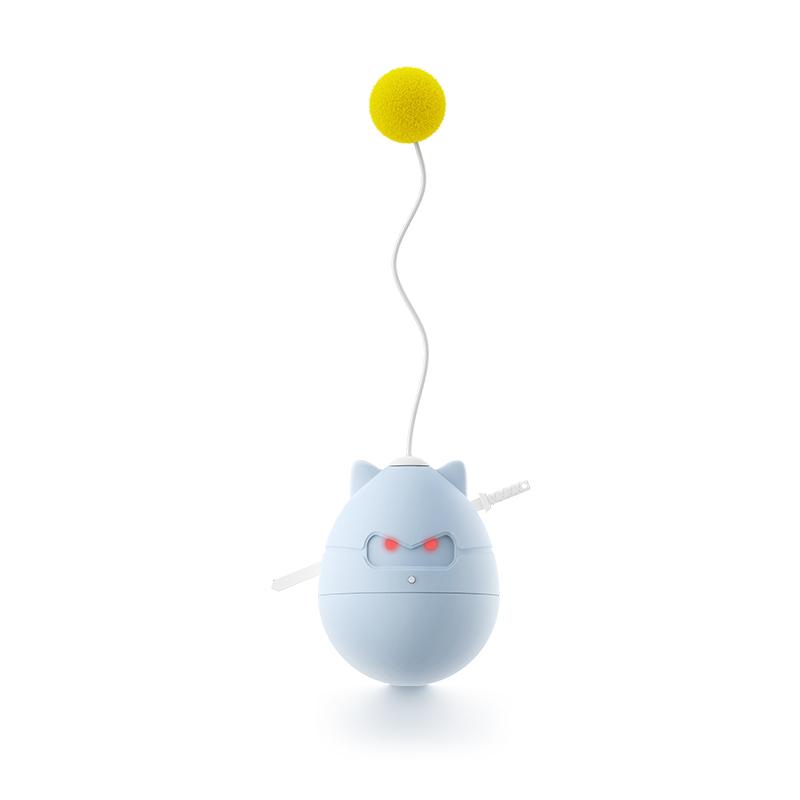 Забавная игрушка для кошек, игрушки-неваляшки ниндзя, интерактивная игрушка-дразнилка для кошек, игрушки для домашних животных с вращением и спотыканием, умная игрушка-компаньон для кошек синий Binchi Outdoor Product