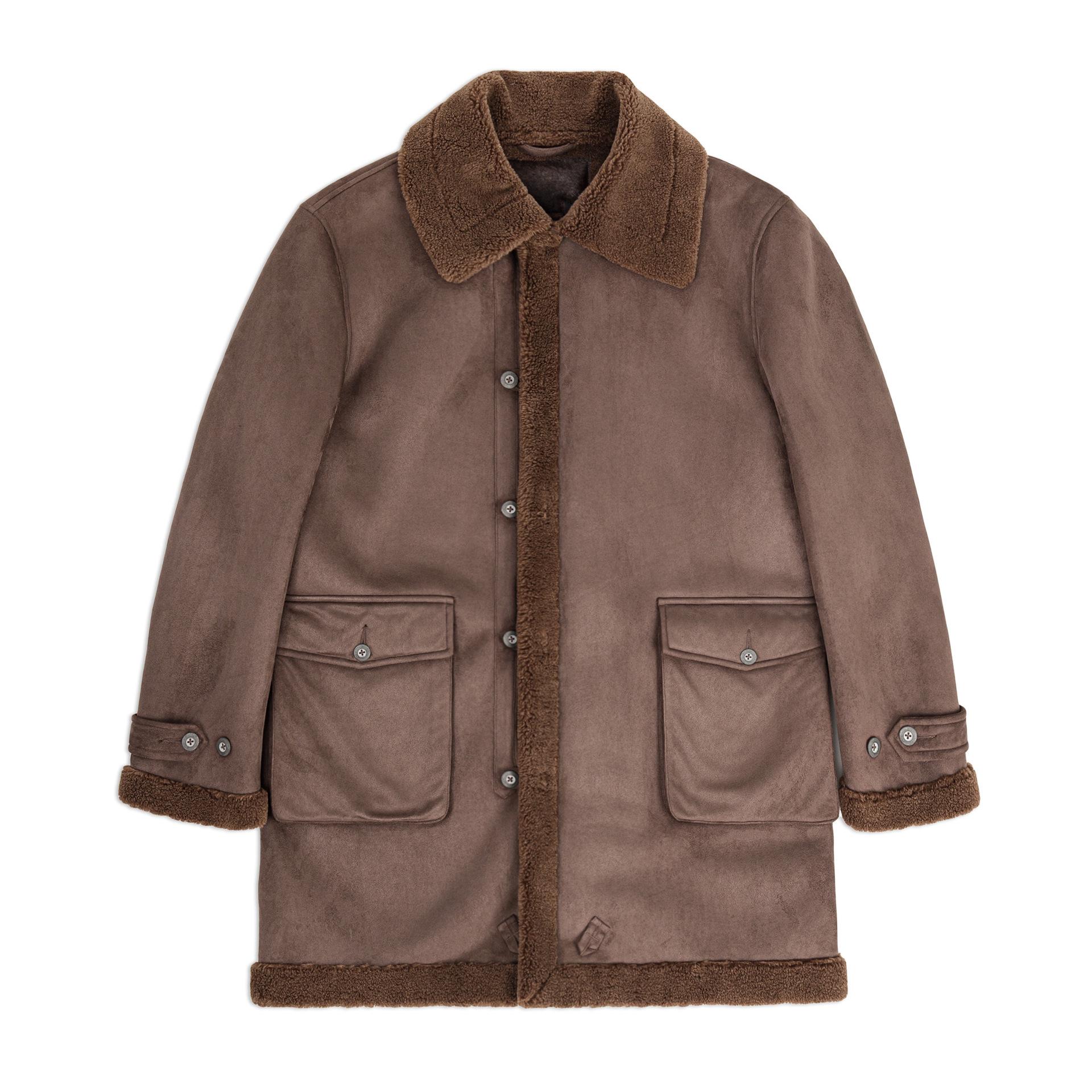 Мужская ретро-парка Madden Workwear из замши с искусственным мутоном для зимы Large хаки Discount Market