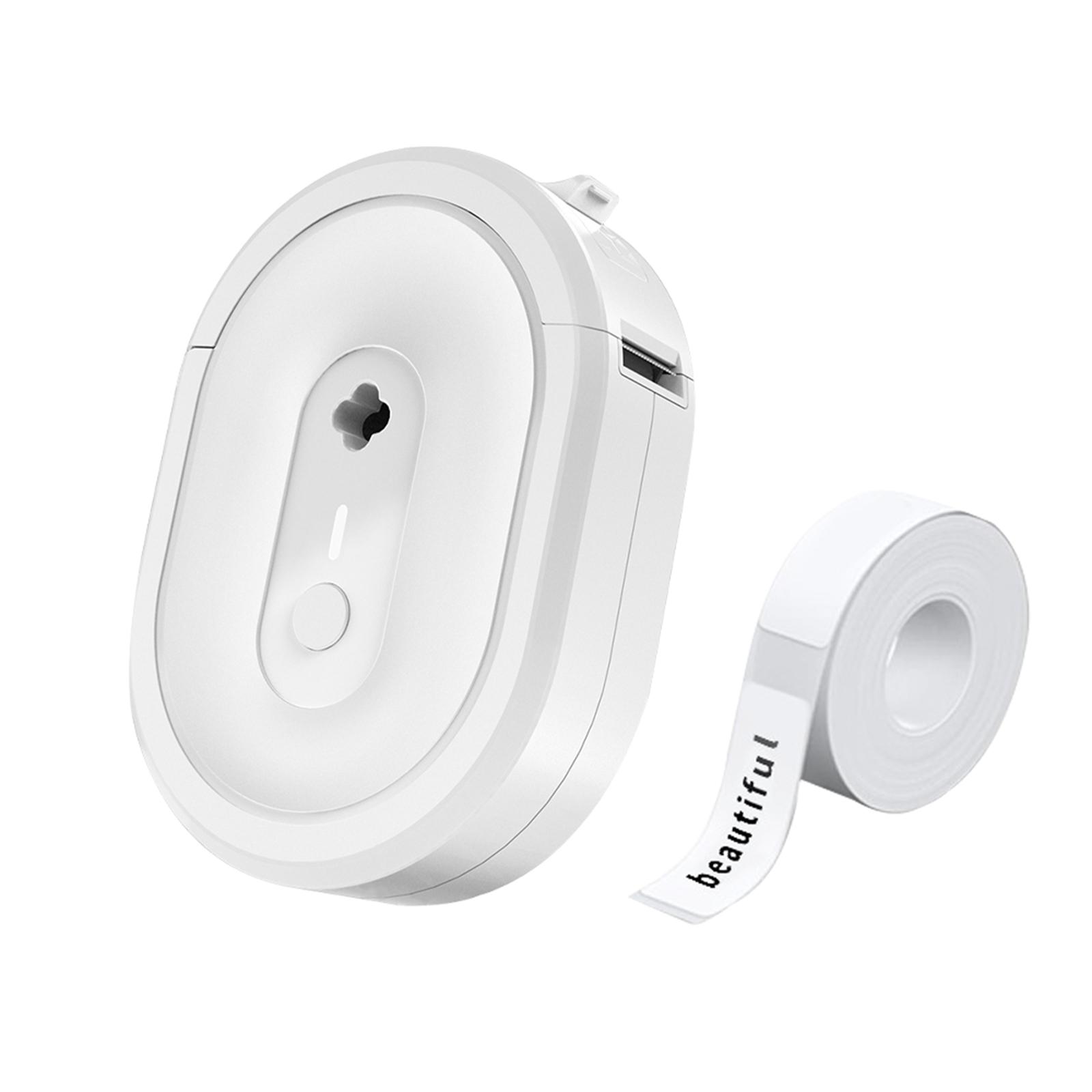 Принтер для этикеток с лентой, N12 Портативный Bluetooth-принтер для этикеток, Беспроводной принтер для этикеток, Термонаклейки с несколькими шаблонами для дома, кухни, школы One Size белый Beatit