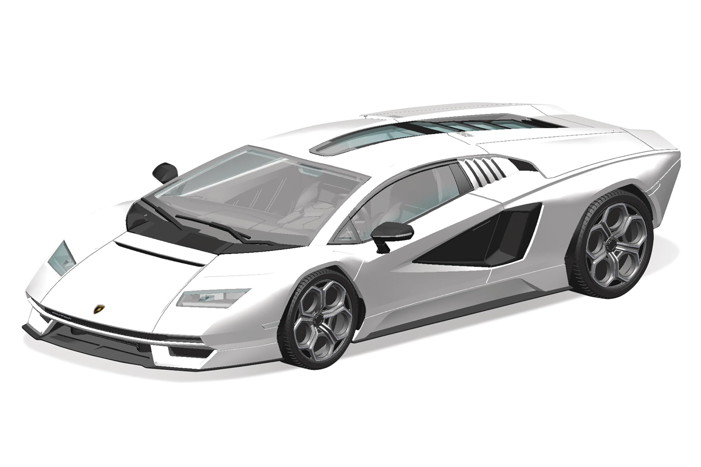 Aoshima Bunka Kyozai Серия The Snap Kit Lamborghini Countach LPI Белый Пластиковая Модель-Конструктор (АОСИМА) 1/32 800-4 Предварительно окрашенный 19-A белый Aoshima Bunka Kyozaisha (AOSHIMA)