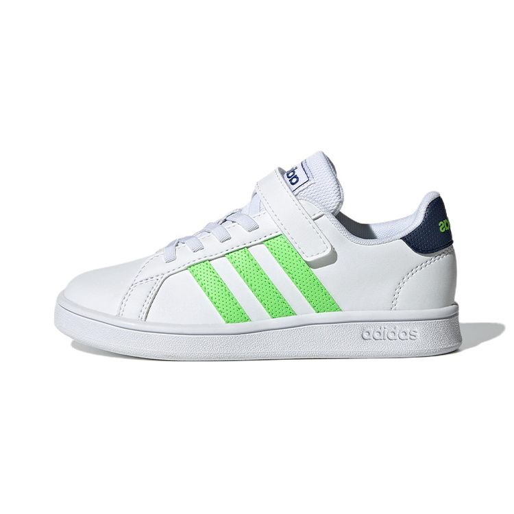 Adidas Neo Grand Court Удобные Модные Прочные Низкие Детские Скейт-Ботинки Детские Скейт-Ботинки Белый Зеленый GX5746 31 white