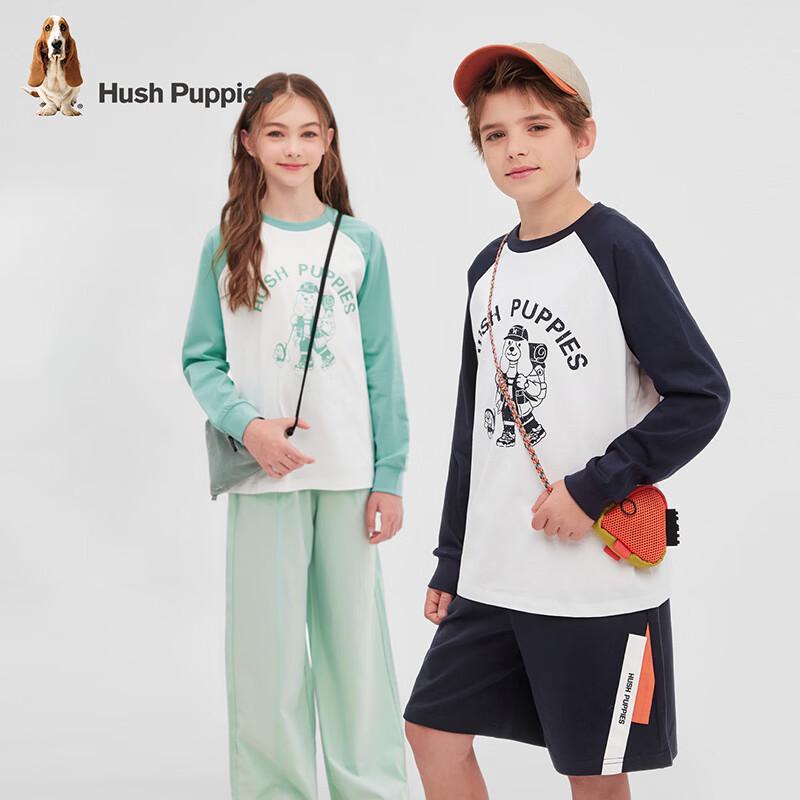 Детская весенняя футболка с длинным рукавом и круглым вырезом Hush Puppies 150 gray JDST online