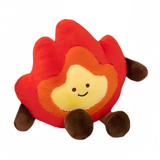 Мягкая игрушка Flame для детей, подушка с изображением улыбающегося пламени, мягкая игрушка для игр red Hello Garden