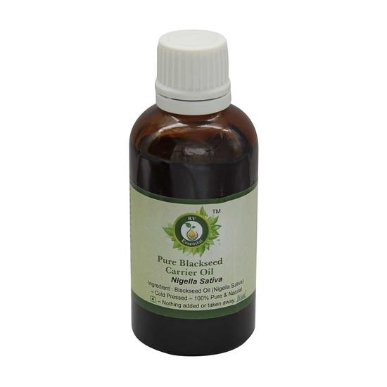 R V Essential Чистое масло-основа черного тмина 100 мл - Nigella Sativa (100% Чистое и Натуральное Холодного Отжима) black Vedic India