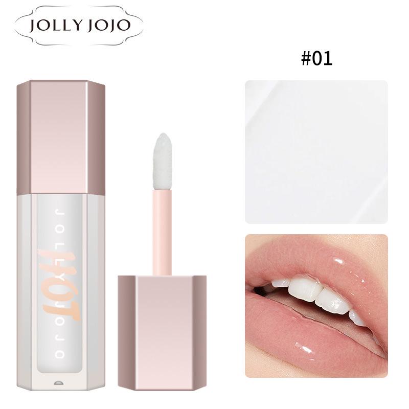 JOLLYJOJO Прозрачный блеск для губ: Пухлые, Увлажненные, Долговечный Блеск для Губ с Зеркальным Финишем. 4g white Global Beauty