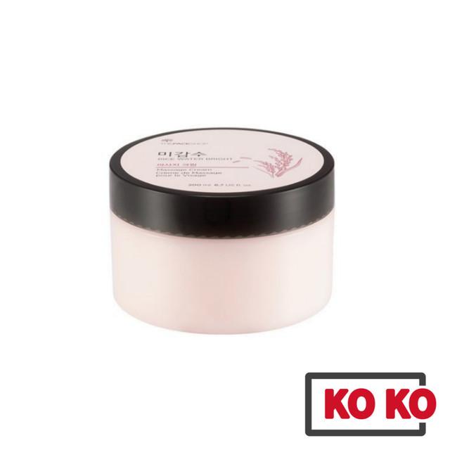 [THE FACE SHOP] Яркий массажный крем для лица с рисовой водой 200 мл black