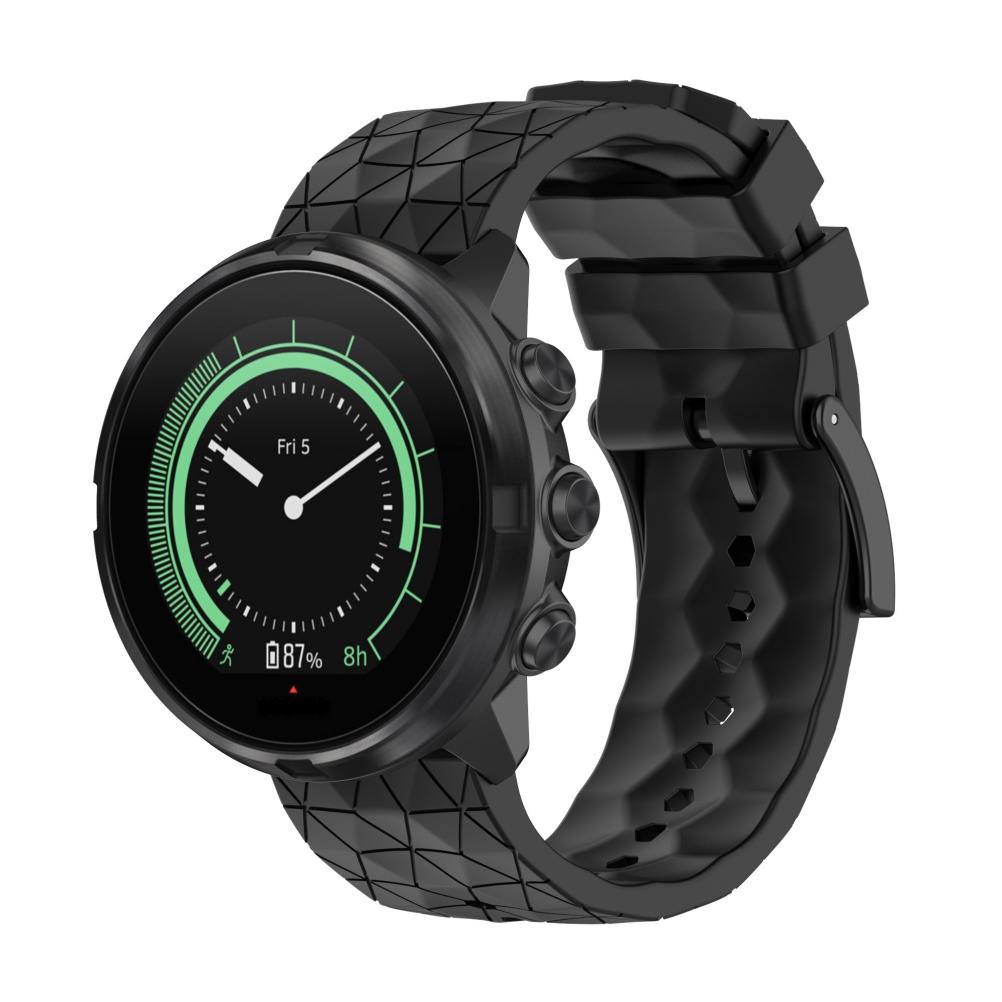 Силиконовый ремешок, совместимый для смарт-часов Suunto 9 GPS SUUNTO 9 Baro Sport, с пульсометром на запястье, сменный ремешок Black black OutsideWorld