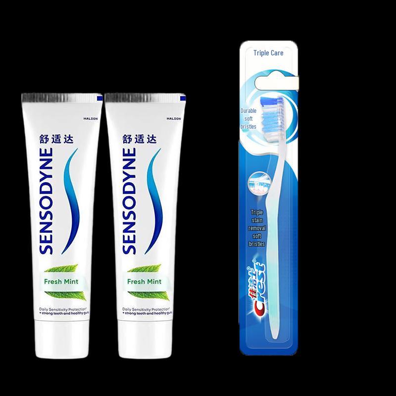 Набор Sensodyne Освежающая мята Зубная паста и Зубная щетка Triple Care white JDST online