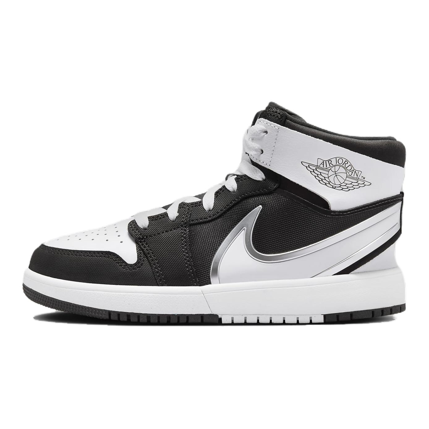 Кроссовки Air Jordan 1 Mid RM EasyOn GS черные белые детские FQ1281-001 36 white
