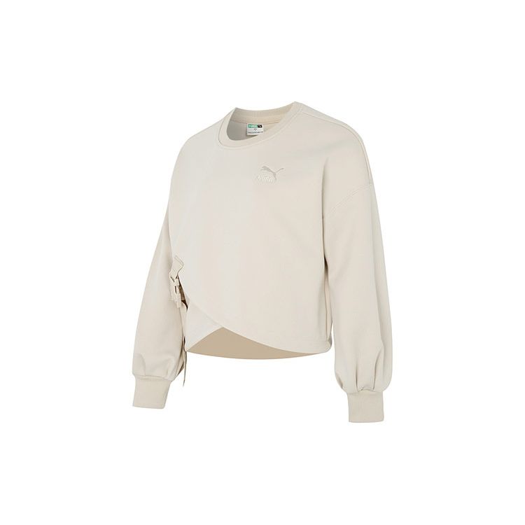 Puma Cny National Style Новогодняя серия Bz Zaozhi Толстовка с капюшоном Однотонная толстовка с круглым вырезом Женские толстовки с капюшоном Хаки 539590-88 XL white