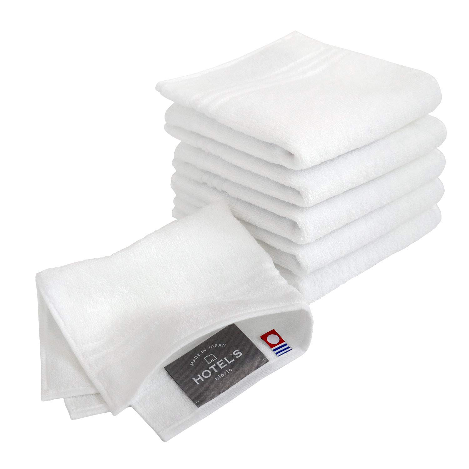 Носовой платок Imabari Towel Towel Towel Doll, набор из 6 шт., белый, 25 x 25 см, хлопок, хорошо впитывает влагу, прочный, однотонный, сделано в Японии, прибл.. 100% white GOALMART