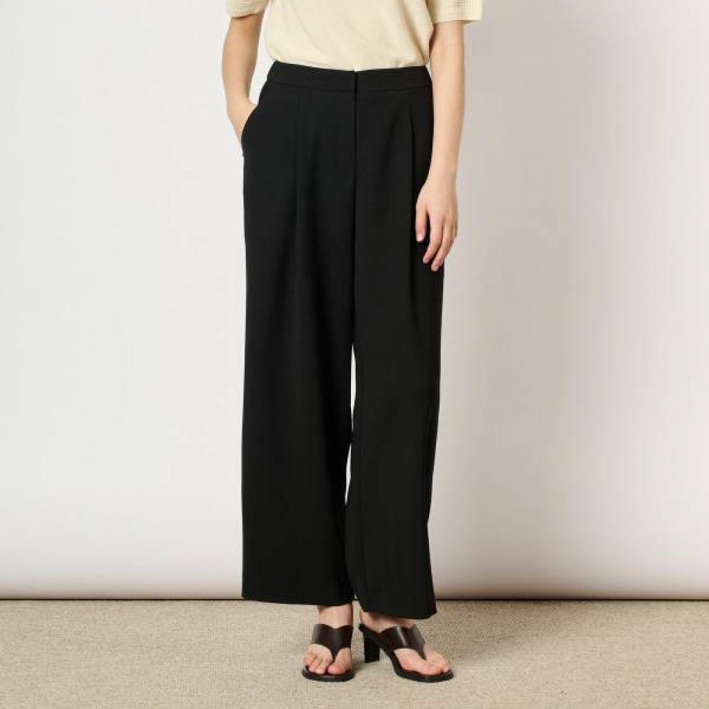 Bcbg Solid Pleated Banding Pants B4f7p301 black (99)/55 beige