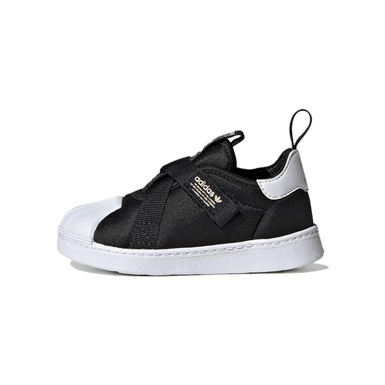 adidas Superstar 360 I Black White Детские кроссовки Core-Black Gold-Metallic Cloud-White HQ6082 21 black