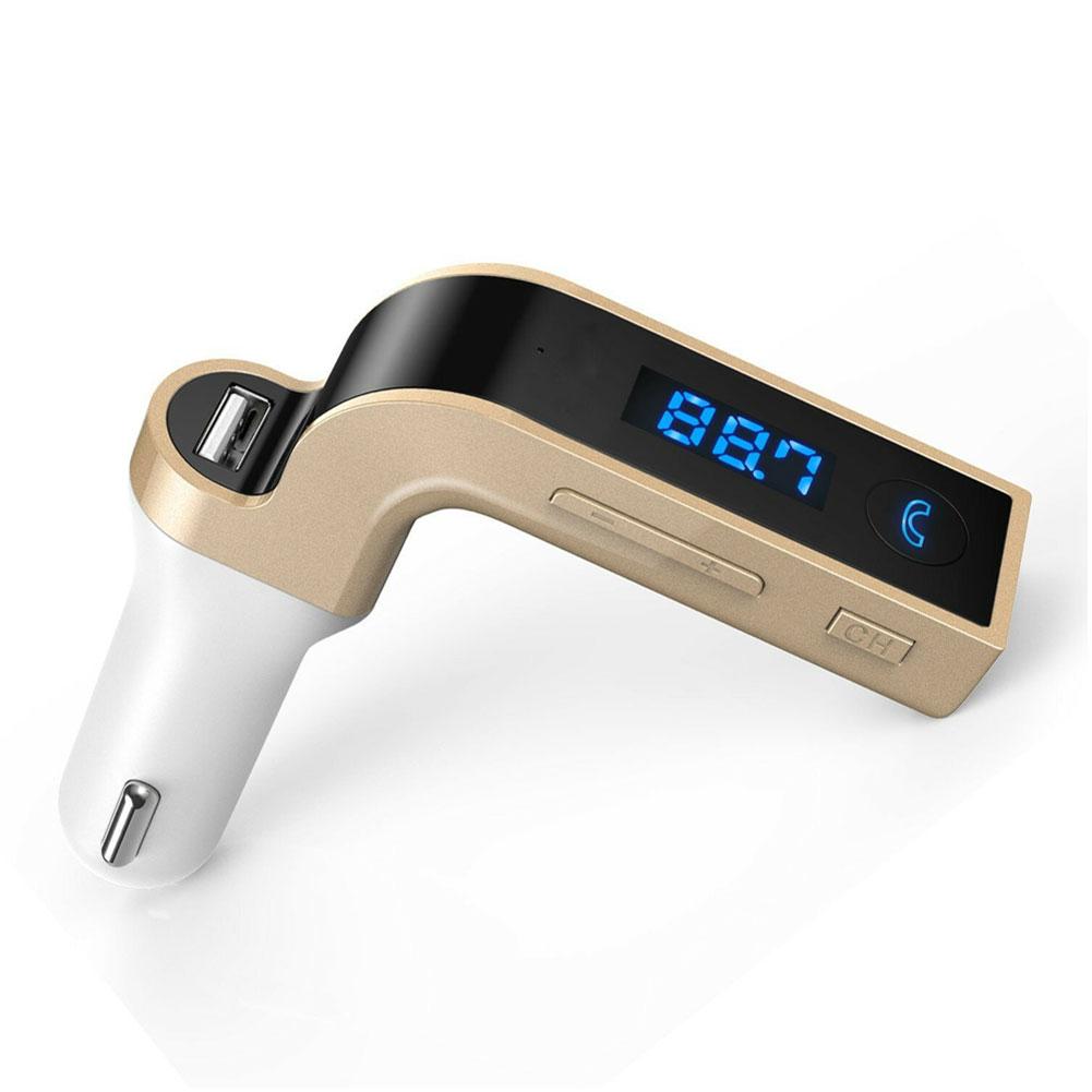1 шт. Автомобильный комплект громкой связи FM-передатчик Радио MP3-плеер USB-зарядное устройство белого золота TopLovely