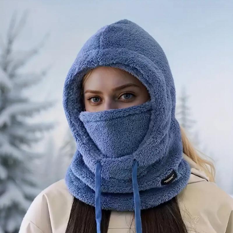 Женские зимние теплые наушники, шейный чехол, флисовая ветрозащитная маска темно-синий boho berry