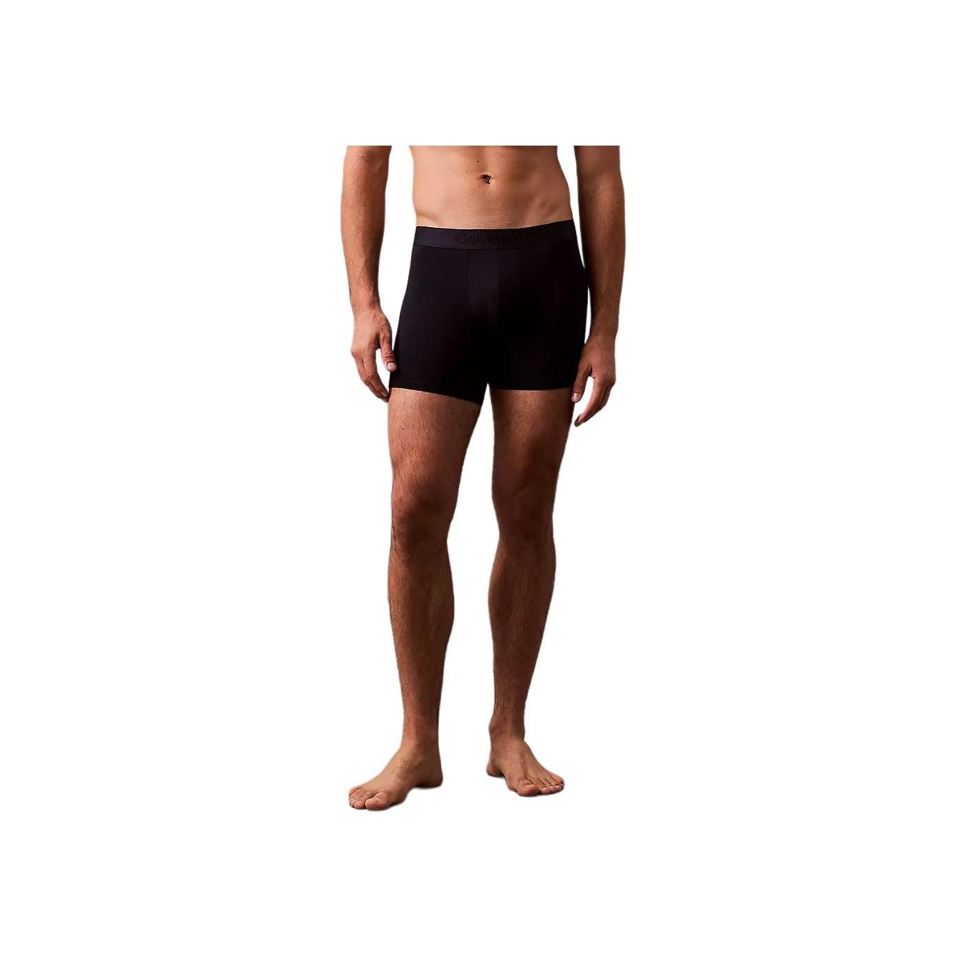 Calvin Klein Minimalist Comfortable Versatile Solid Color Boxer Briefs Men Underwear Dark-Blue NB4198-411 L black