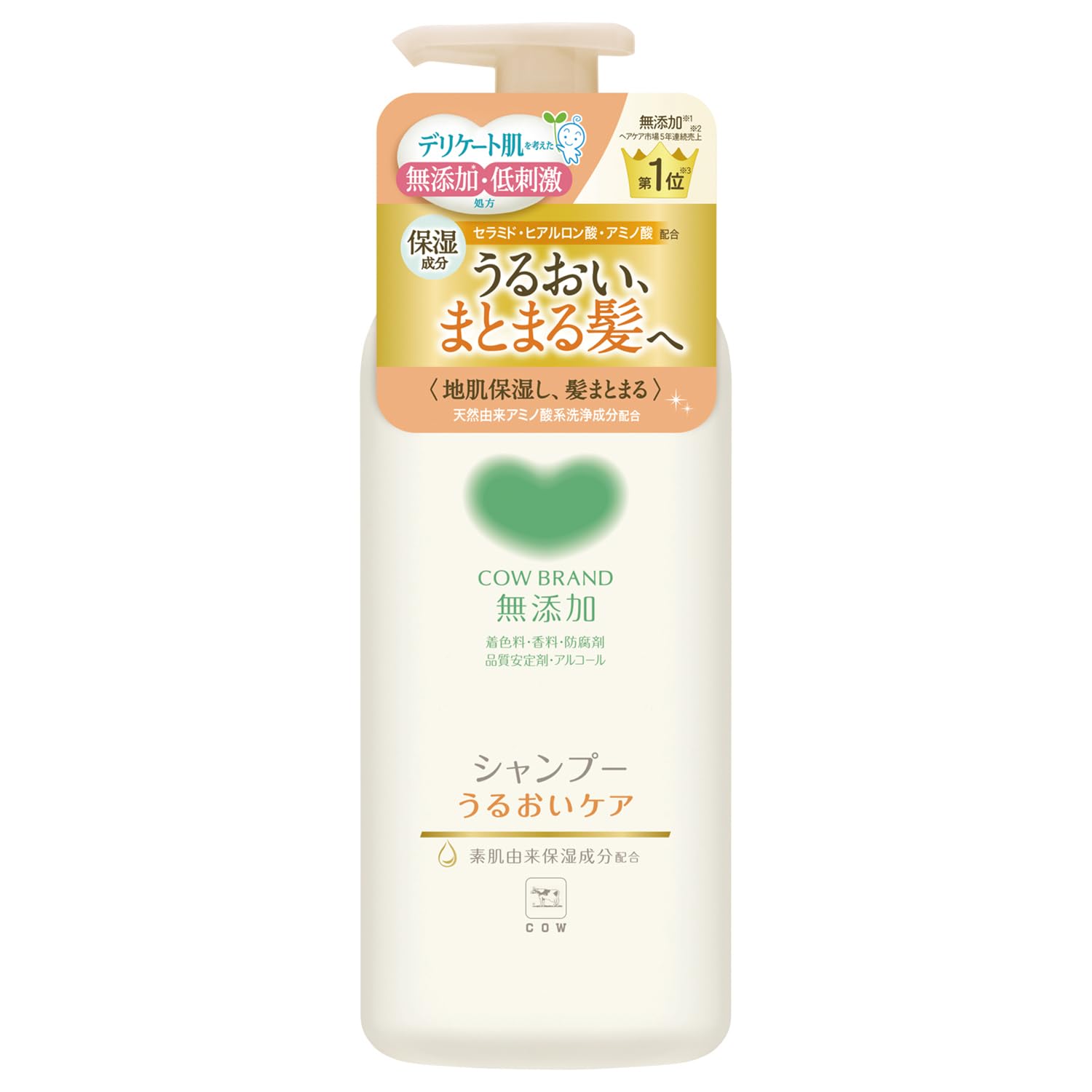 Шампунь Cow Brand с увлажняющим уходом 470 мл Без добавок С дозатором, white DOKI DOKI MARKET form NIPPON