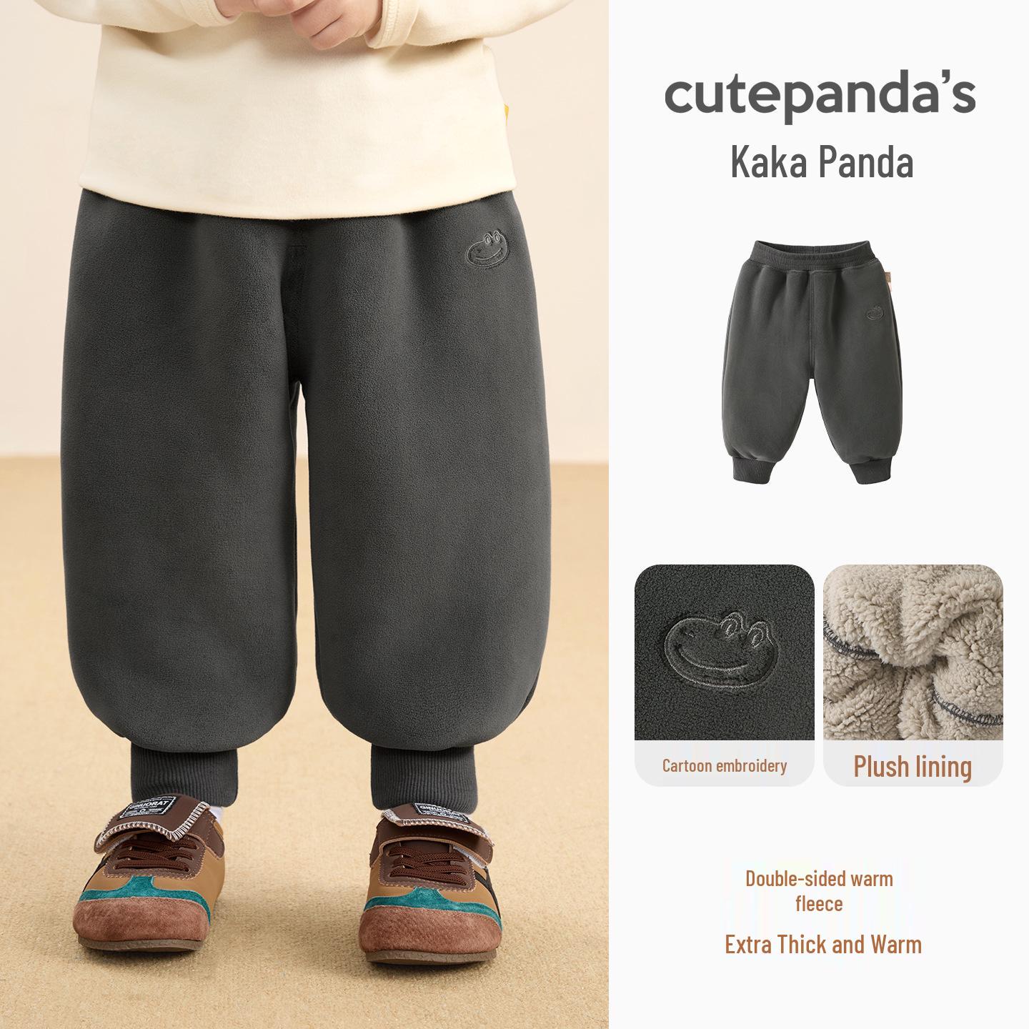 Зимние штаны с флисовой подкладкой Kaka Panda для детей 90 cm gray Voyex
