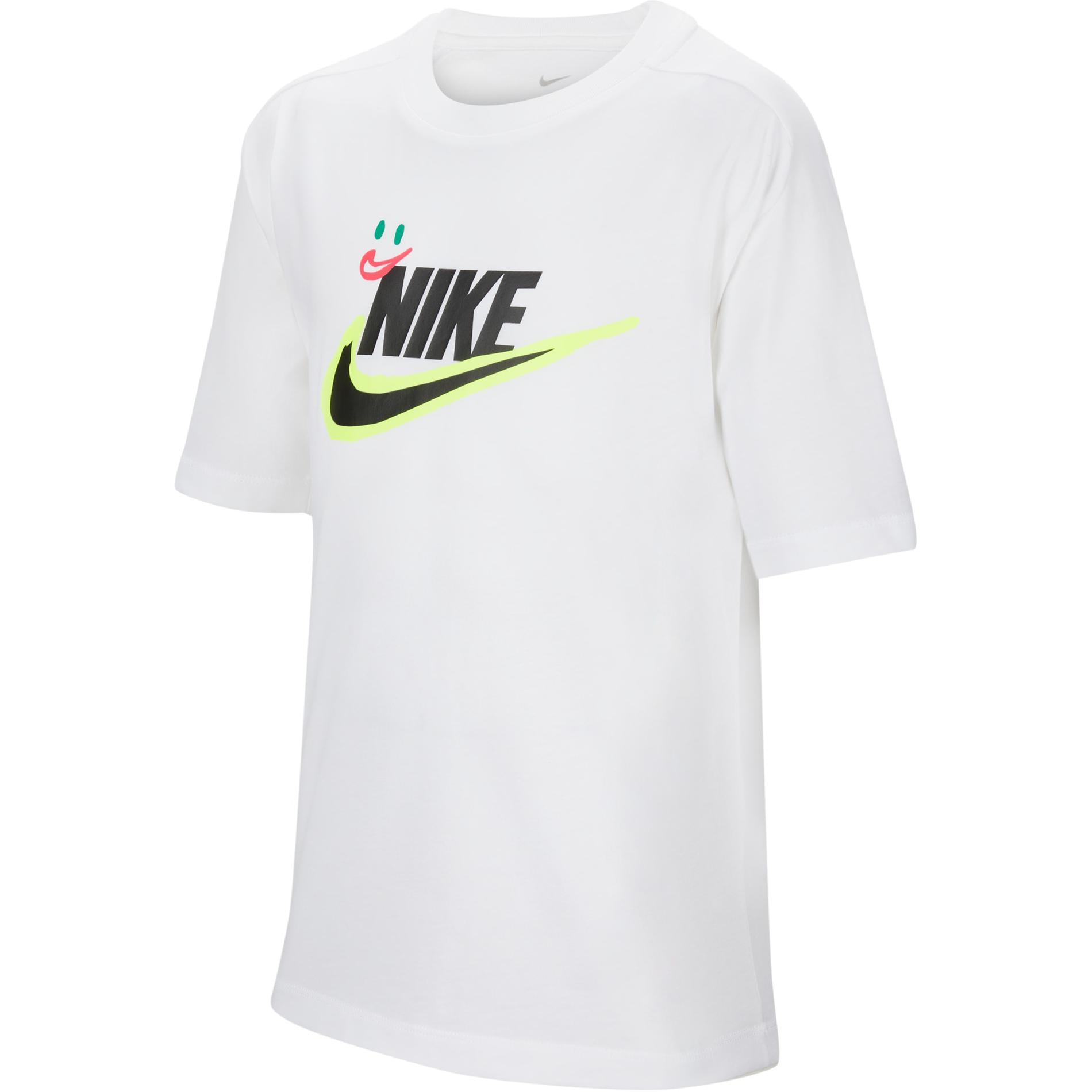 Детская тренировочная футболка Nike с коротким рукавом, быстросохнущая, белая HF6295100 S black
