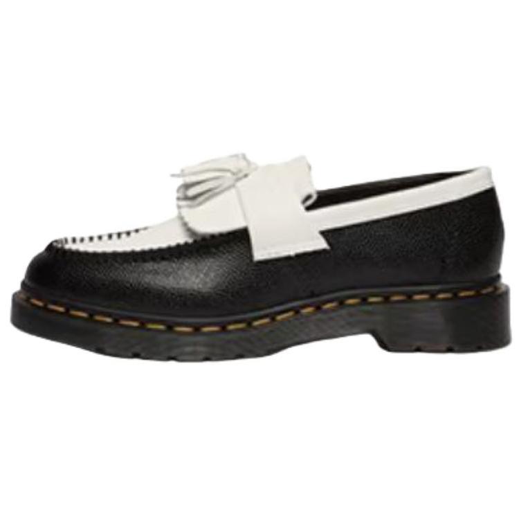 Доктор. Dr. Martens Adrian BW Кожаные Универсальные Винтажные Оригинальные Лоферы Лоферы Унисекс Черный Белый 42981001 36 black