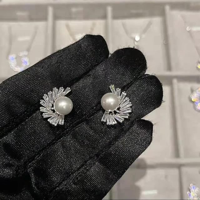 Серьги из стерлингового серебра 925 пробы, ювелирные изделия из натурального жемчуга Aros Mujer Oreja, серебро 925 пробы, женские серьги-гвоздики Orecchini белый YIRAN Jewelry