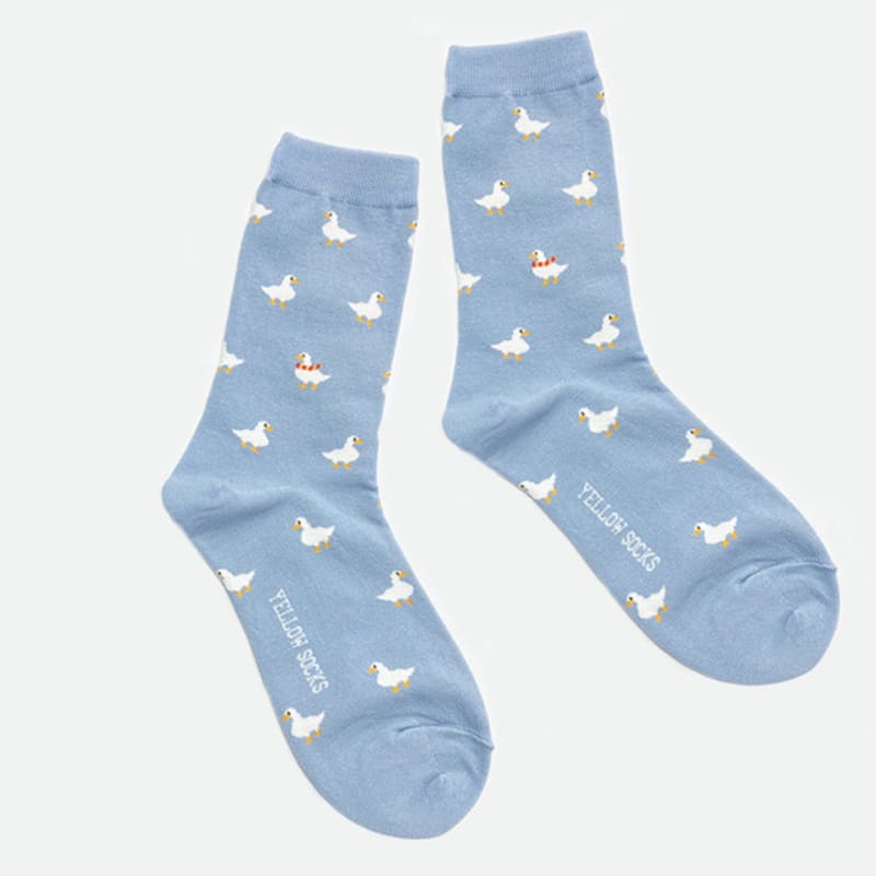ЖЕЛТЫЕ НОСКИ ПРЕКРАСНЫЕ ЖИВОТНЫЕ УТКА duck white Mayfashion