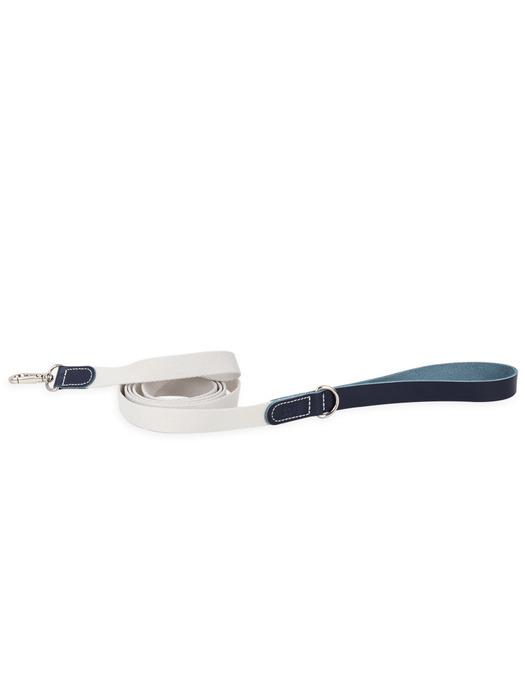GOPE GOPE Поводок для собаки Nature NAIV Leather_Navy Webbing_Ivory white May Pet Supplies
