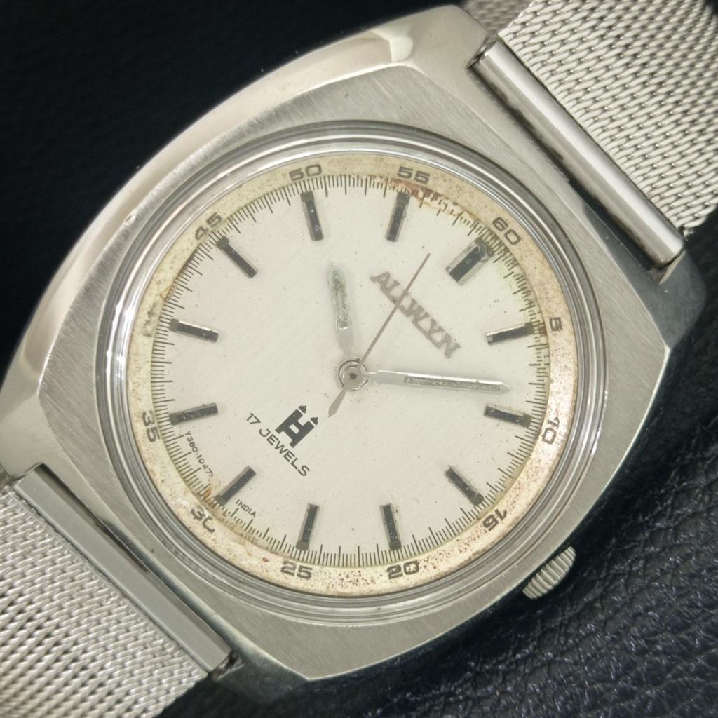 ВИНТАЖНЫЕ МУЖСКИЕ ЧАСЫ ALLWYN С РУЧНЫМ ЗАВОДОМ 6300A ИНДИЙСКИЕ ОРИГИНАЛЬНЫЙ ЦИФЕРБЛАТ a703980-1 white Vintagewatches