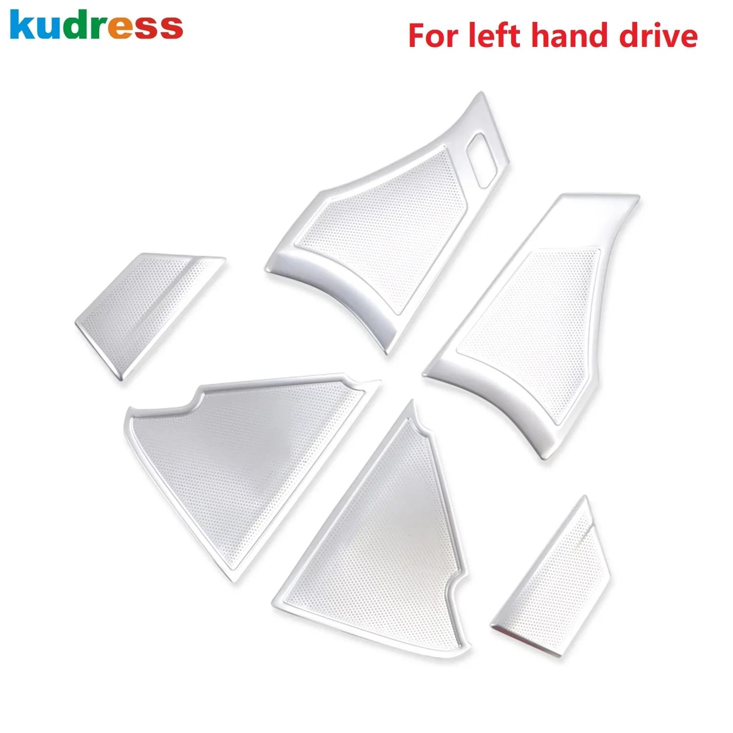 Car Inner Door Audio Speaker Cover Trim For Mazda 3 Axela BP - 2024 2025 Steel Loudspeaker Frame Interior Accessories Left Hand Driver white R-Atodfd
