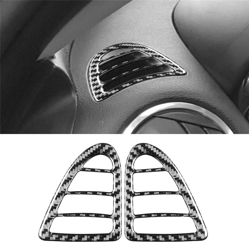 For Mazda RX8 RX-8 2004-2008 Carbon Fiber Dashboard Air Conditioner Outlet Frame Trim Stickers Car Interior Accessories gray 3741fa741649Quil